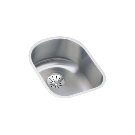 Elkay Lustertone Stainless Steel 14 X 17-1/2 X 7-1/2 Single Bowl Undermount Sink With Perfect Drain ELUH1317PD